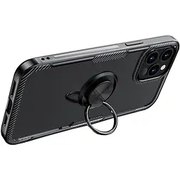 Чохол Primolux Ring Magnetic Stand для Apple iPhone 14 Pro Black - мініатюра 2