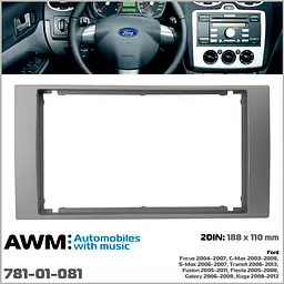 Перехідна рамка Ford Transit, Focus, C-Max, S-Max, Fusion, Fiesta, Galaxy, Kuga AWM 781-01-081 - мініатюра 4