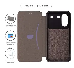 Чехол-книга ArmorStandart G-Case для ZTE Blade A54 4G Black - миниатюра 3