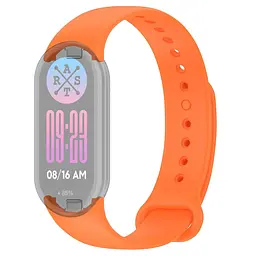 Силіконовий ремінець для фітнес браслетів Xiaomi Mi Band 8 Smart Band 9/10, Silicone, orange, зі зручною застібкою, на фітнес трекер та смарт годинник, ArmorStandart (ARM86911)