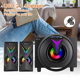 Компьютерные колонки 2.1 Kisonli TM1000U, Bluetooth, AUX, 5W+2x3W - мініатюра 3