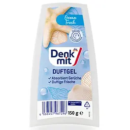 Гелевий освіжувач повітря та поглинач неприємних запахів DenkMit Свіжість океану, 150 г