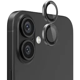 Захисне скло DK для Apple iPhone 16 на камеру Lens Metal Ring Eagle Eye 018465 black