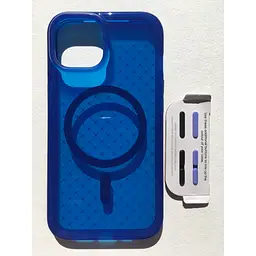 Оригінальний протиударний чохол Tech21 Evo Check MagSafe Blue для iPhone 13/14 (T21-9818)