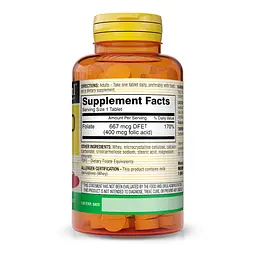 Вітаміни та мінерали Mason Natural Folic Acid 400 mcg 100 таблеток - мініатюра 2