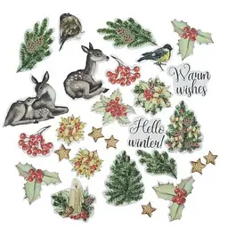 Набір для створення 3-х Різдвяних листівок Awaiting Christmas FDGCK-036 - мініатюра 3