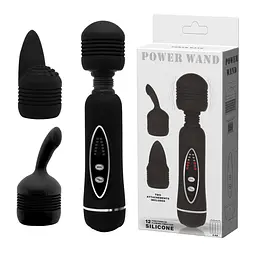 Вібратор зі змінними насадками Power Wand Massage Kit Black
