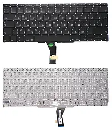 Клавіатура для ноутбука Apple MacBook Air 2011+ A1370 (2010, 2011), A1465 (2012, 2013, 2014, 2015) з підсвічуванням (Light) Black, (Оригінал), (No Frame), RU (вертикальний) - мініатюра 3