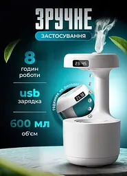 Антигравітаційний зволожувач повітря 600 мл з підсвіткою Shenzhen LZ599 - мініатюра 11
