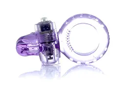 Ерекційне кільце Boss Series Rabbit Vibro Cock Ring 7.5 см фіолетовий - мініатюра 5