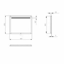 Дзеркало Sanwerk Лава "Каліпсо" 80x65 ZL0000180 - мініатюра 5
