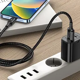 Кабель Proove Dense Metal USB to Lightning 2.4A (1m) black (CCDM20001101) - мініатюра 3