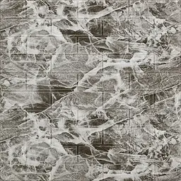Декоративна 3D панель самоклейка 700х770х3мм Мармур чориний (061-3) SW-00000691