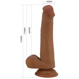 Фалоімітатор Pretty Love Sliding Skin Tallen 8.7" 22 см (коричневий) - мініатюра 11