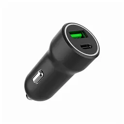 Зарядний пристрій Gembird 1xUSB-A (18W QC3.0) + 1xUSB-C (20W PD) black (TA-UC-A2PDQC20-CAR-01) - мініатюра 3