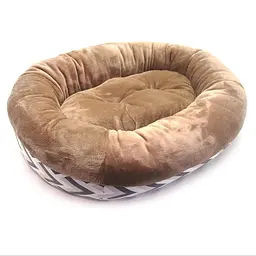 Лежак овальний для собак та котів Ложе Zoo-hunt коричневий №1 40х50х22 см