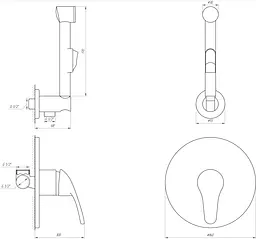 Гігієнічний душ Globus Lux Solly GLSO-0110, Хром - мініатюра 2