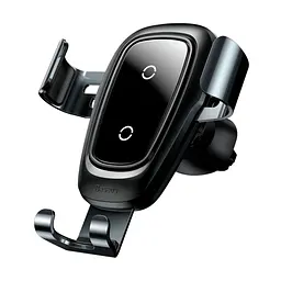 Бездротовий ЗП і тримач Baseus Metal Wireless Charger Gravity Car Mount (WXYL-B0A) - мініатюра 3