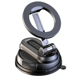 Автотримач XO C175 Removable vacuum Manual Suction Cup magsafe magnetic holder Чорний