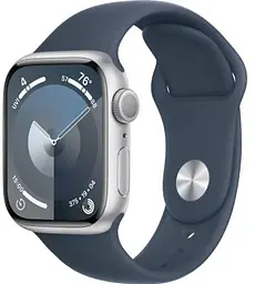 Смарт-годинник Apple Watch Series 9 GPS 45mm Silver Aluminium Case with Storm Blue Sport Band - S/M (MR9D3QP/A)
