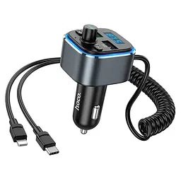 Адаптер автомобильный HOCO Energy car BT FM transmitter E74 - мініатюра 4