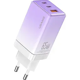 Мережевий зарядний пристрій Usams US-CC180 65W Gradient Purple [139643]