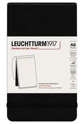 Репортерський блокнот Leuchtturm1917 Кишеньковий, чорний, лінія (327986)