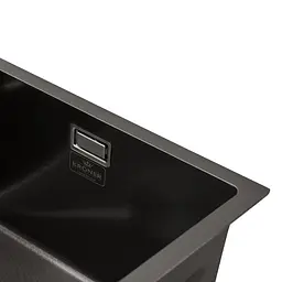 Кухонна мийка Kroner KRP Schwarze - SET7546ARTHM PVD (3.0/0.8 мм) CV033375, Чорний - мініатюра 11
