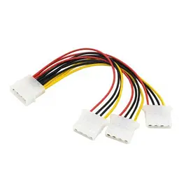 Перехідник живлення Molex (M) - 3 x Molex (F), 20 см (S0450)