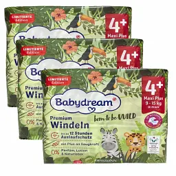 Підгузки Babydream Premium 4+ Maxi Plus (9-15 кг), 108 шт