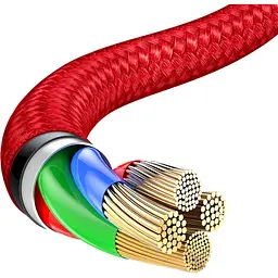 Кабель Baseus Rapid Series 3-in-1 Cable USB to MicroUSB+Lightning+Type-C 2A 1.2m CAJS000009 Red - мініатюра 4