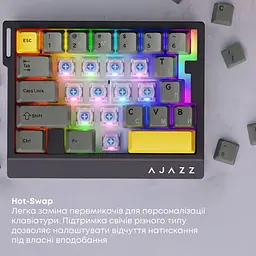 Клавіатура Ajazz AK029 Ice Island Magnetic Switch (AK029-I-WB) - мініатюра 6