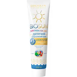 Сонцезахисний дитячий крем SPF 45 Bioton 120 мл