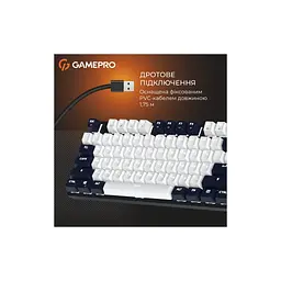 Клавіатура GamePro Genesis Metallic MK110B Outemu Red Switch USB UA Black (MK110B) - мініатюра 8