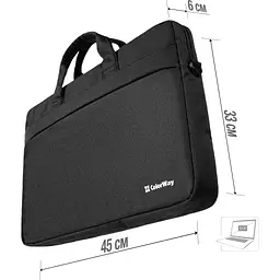 Сумка для ноутбука ColorWay 17.3" Modern Black (CW-LBM173-BK) - мініатюра 5