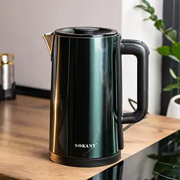 Електрочайник SOKANY SK-09018 дисковий 3 л, малахіт Sokany SK-09018GR - мініатюра 7