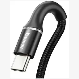 Кабель Baseus Halo Data Cable USB для USB Type-C 3 A 0.5 м Black (CATGH-A01) - мініатюра 2