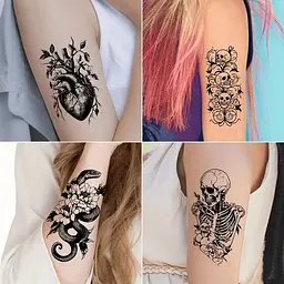 Набір дитячих тимчасових татуювань Чорні міні №5 black-tattoo-mini-set-5-T - мініатюра 8