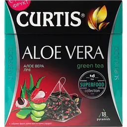 Чай зелений Curtis Aloe Vera Green Tea 32.4 г (18 шт. х 1.8 г) (903227) - мініатюра 2