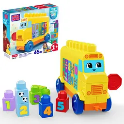 Конструктор автобус з цифрами Mega Bloks навчальний (JKG34)