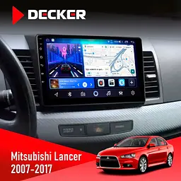 Штатна магнітола Mitsubishi Lancer X 2007-2017 AMP Rockford Decker D10-006 4x64, 4G Decker (НФ-00006100)