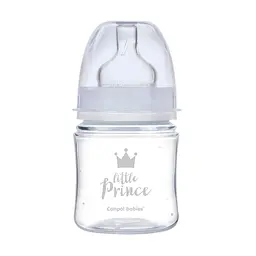 Пляшка з широким отвором антиколікова 120 мл "Royal baby" Canpol babies Cиня