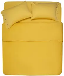 Простирадло Mix&Match 240x260см 100% бавовна сатин жовтий ARDESTO pbe0050514