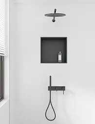 Полиця у ванну Mixxus Premium Niche-0101 Black MI6678, Чорний - мініатюра 5