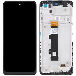 Дисплей Motorola XT2231-2 Moto G22 чорний, оригінал PRC, з рамкою