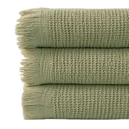 Набір рушників Lotus Home - Rius olive оливковий 30x50 (3 од.) - мініатюра 2