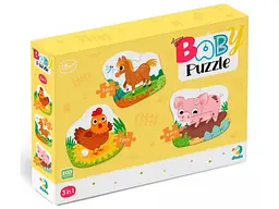 Пазли 3 в 1 День на фермі, DoDo, 2-3-4 ел.