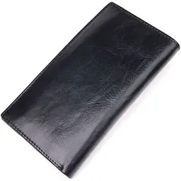 Вертикальний гаманець для чоловіків із натуральної шкіри ST Leather 19420 чорний - мініатюра 6