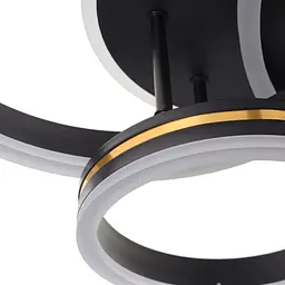 Люстра Brille світлодіодна 66W WW BK/G (WBL-54C/4) - мініатюра 2