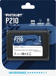 Накопичувач SSD 1Tb PATRIOT P210 2.5" SATA3 - мініатюра 5